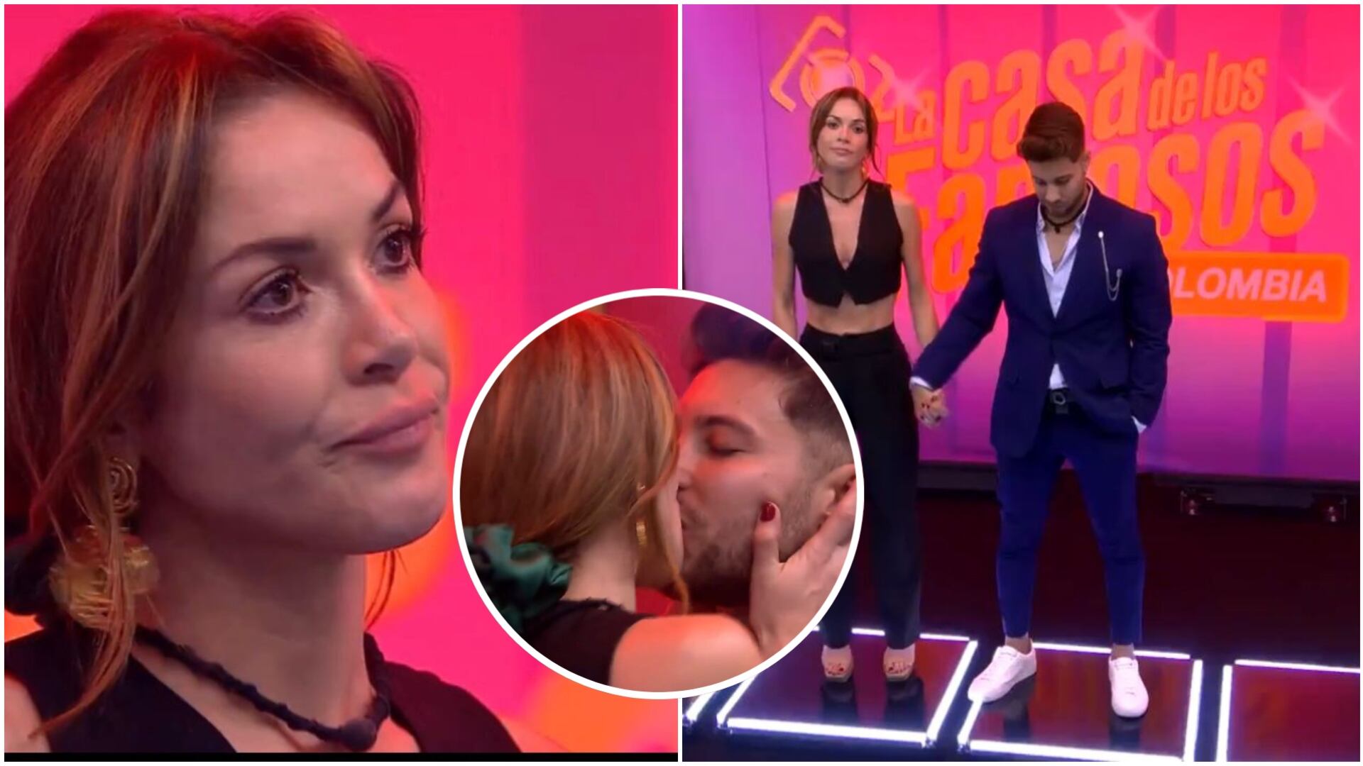 Nataly y Melfi se despidieron con un último beso tras la eliminación de la actriz de la Casa de los Famosos (Captura de la Casa de los Famosos)