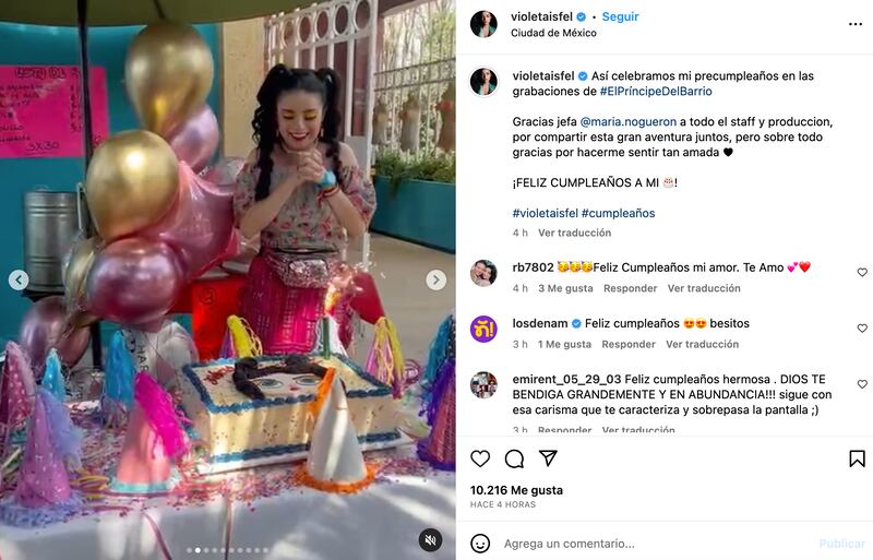 Violeta Isfel festeja su cumpleaños 38.