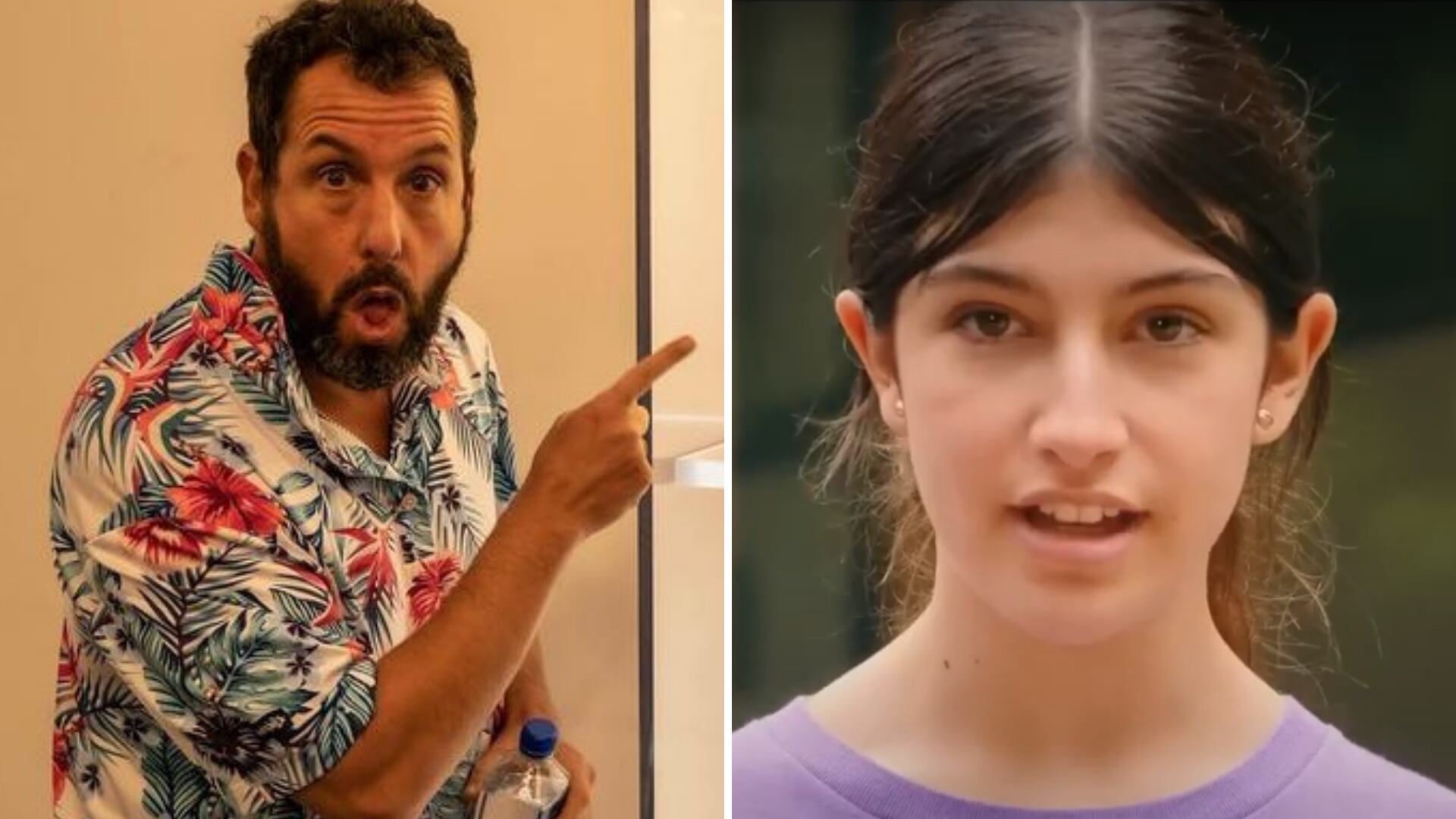 Adam Sandler reacciona al beso de su hija