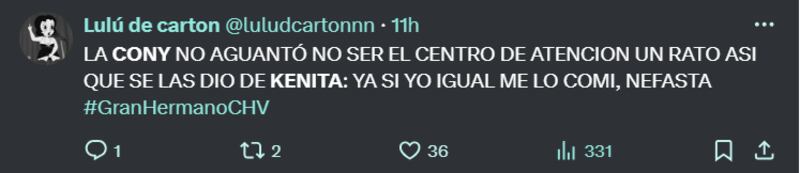 Reacción comentario de Cony Capelli sobre Pedro Astorga |  Twitter