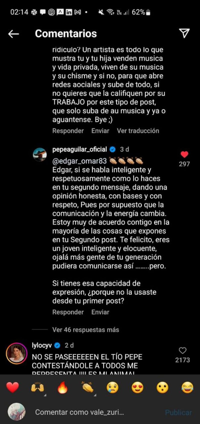 Pepe Aguilar defendió a su hija Ángela