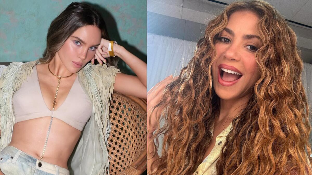 Belinda usó un espectacular look como invitada al concierto de Shakira.