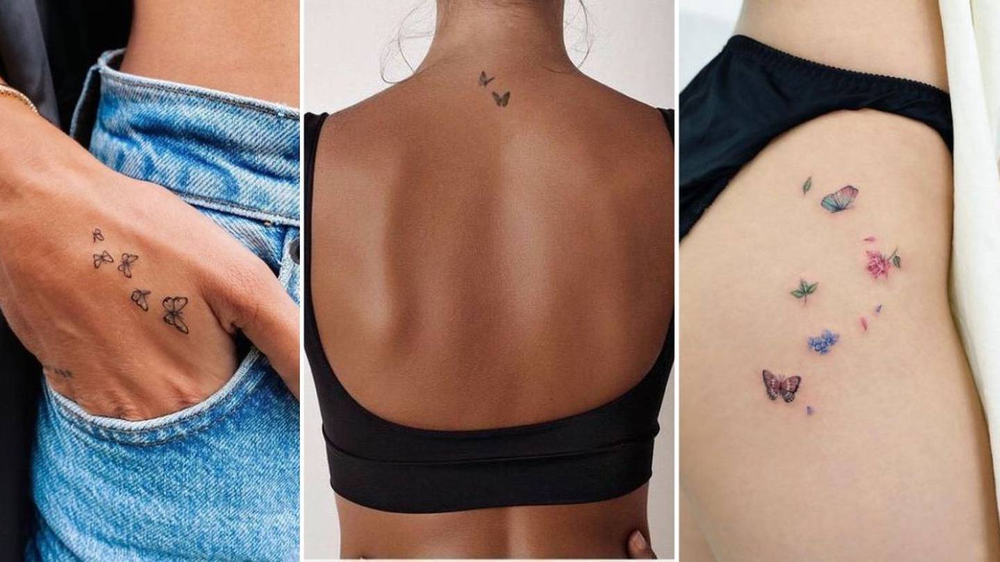 Tatuajes de mariposas minimalistas para mujeres fuertes