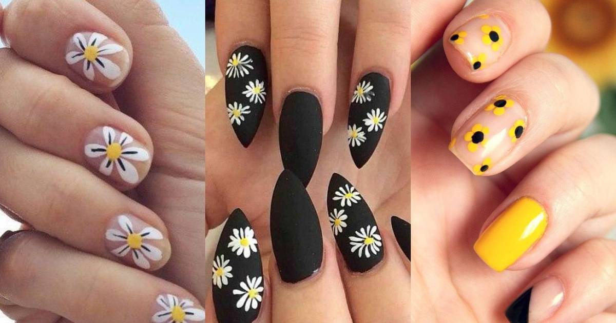 Diseños de uñas con margaritas, la tendencia que hace florecer manos