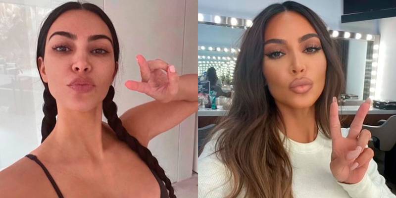  Kim Kardashian  su truco de maquillaje para disimular las ojeras y arrugas a los