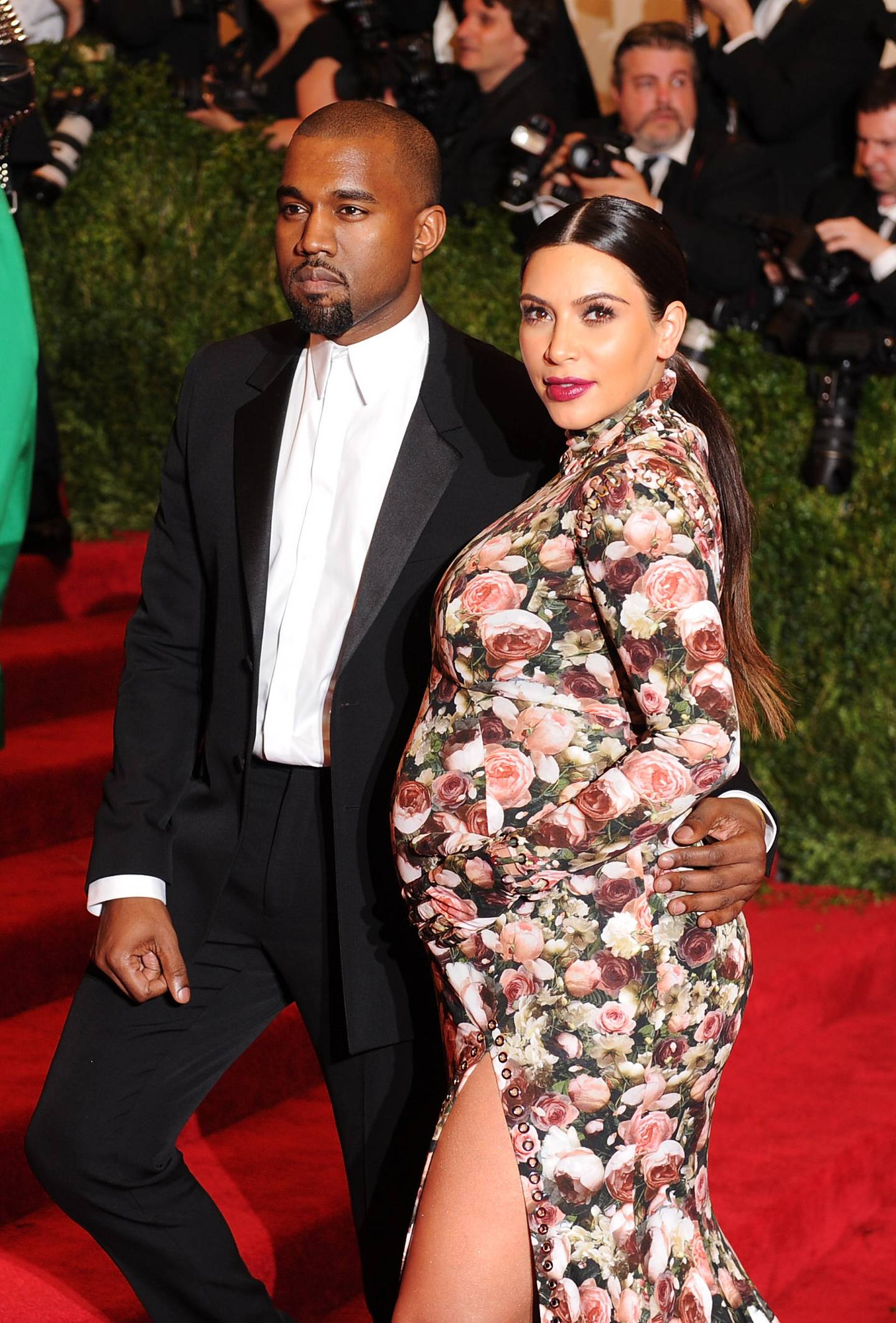 Kim Kardashian y Kanye West en la MET Gala 2013.