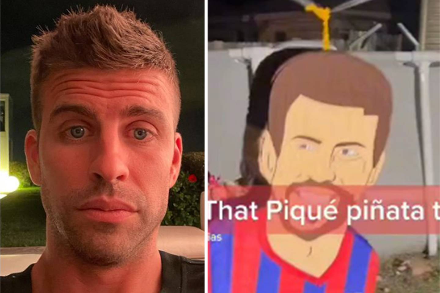 La piñata de Piqué se volvió tendencia en las redes sociales.